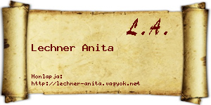 Lechner Anita névjegykártya
